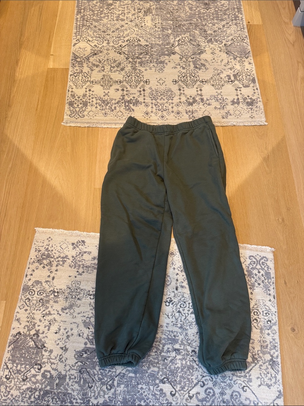 Parke green fleece sweatpants